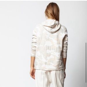 ZADIG & VOLTAIRE tan cwv camo wool hoodie